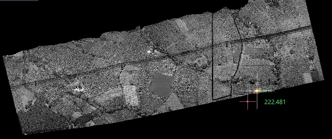The corridor shown by laser intensity