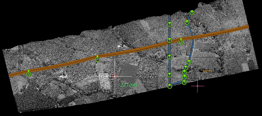 Conductors and supports found automatically along the corridor