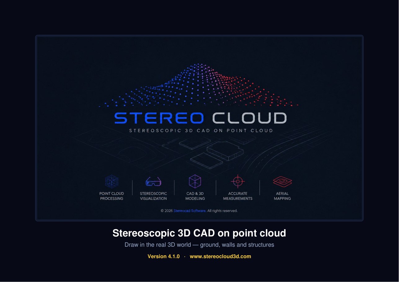 Cover of the StereoCloud3D product presentation